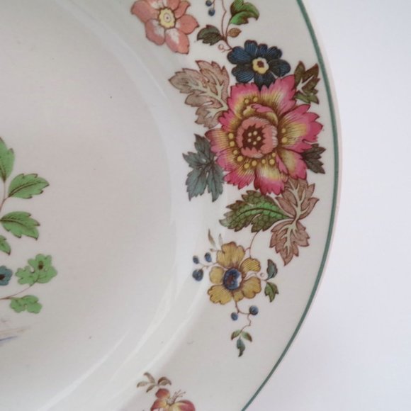 Wedgwood Eastern Flowers Serving Platter 13" Green Trim  3149 - Picture 3 of 7